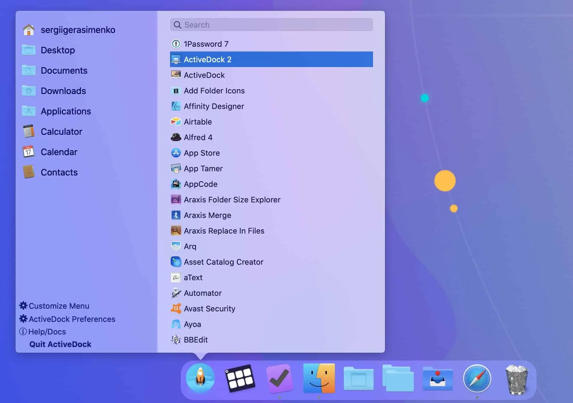 ActiveDock screenshot 1
