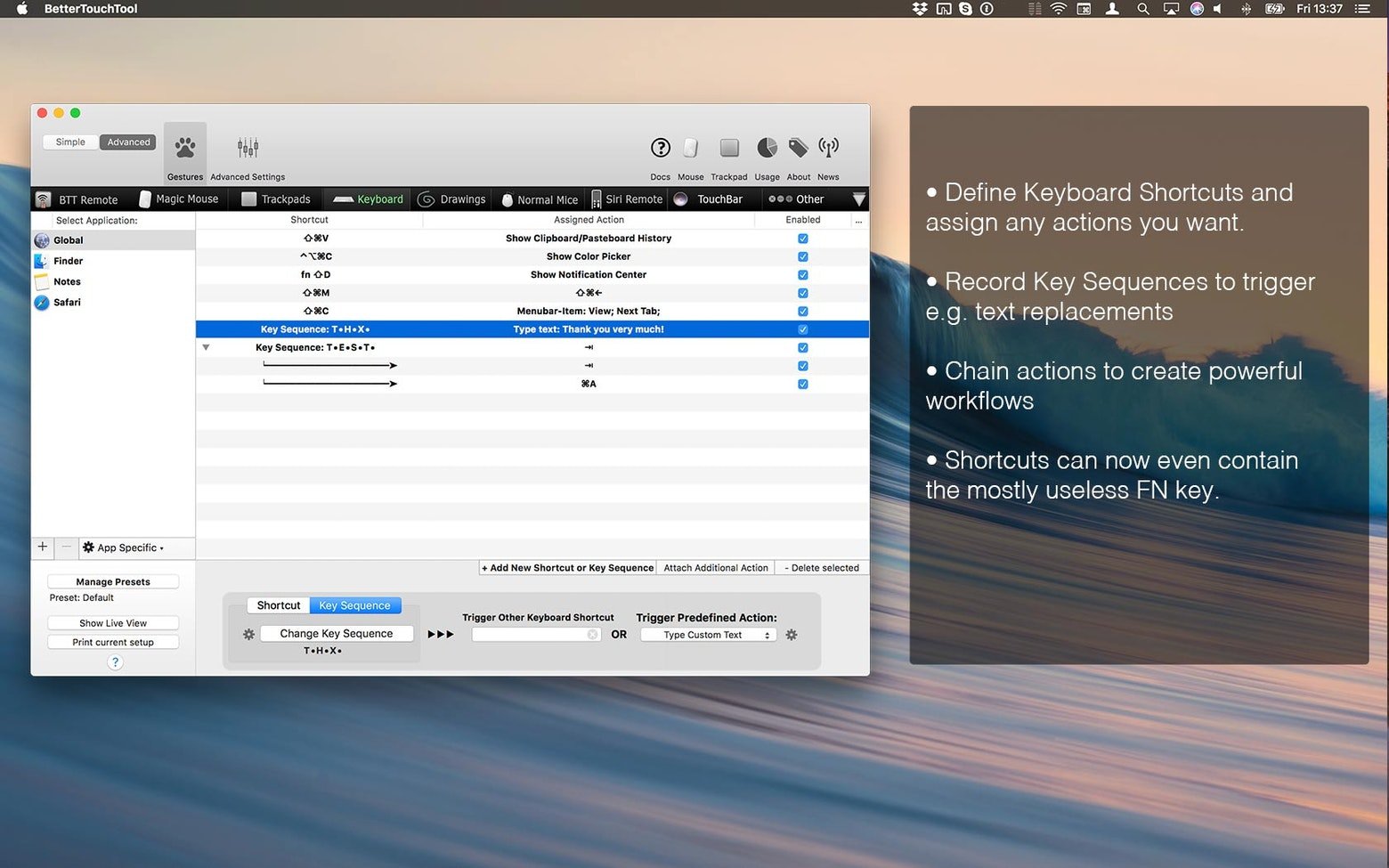 BetterTouchTool screenshot 3