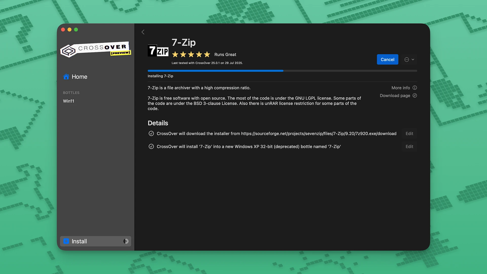 CrossOver screenshot 2