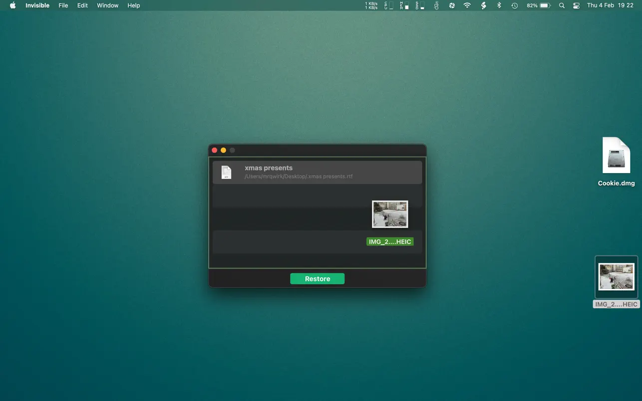 Invisible screenshot 2