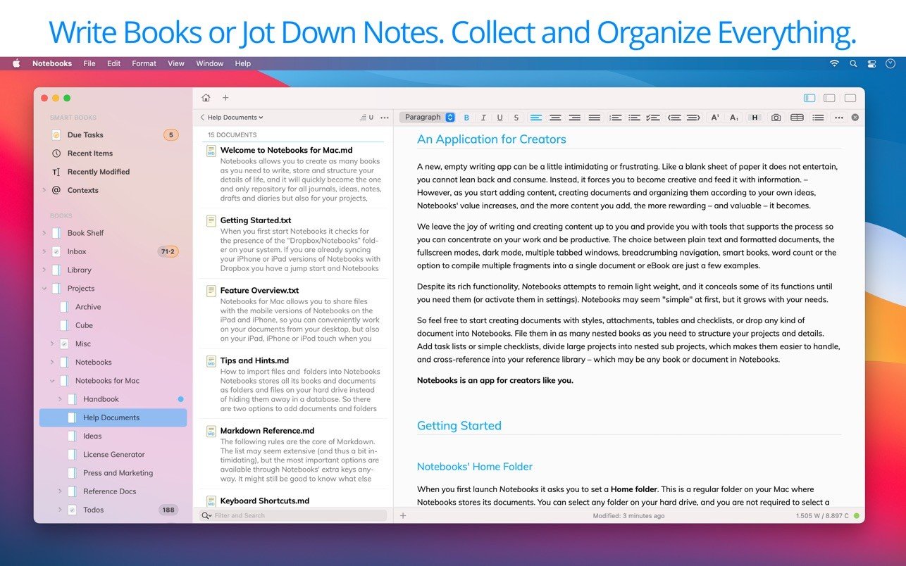 Notebooks screenshot 1
