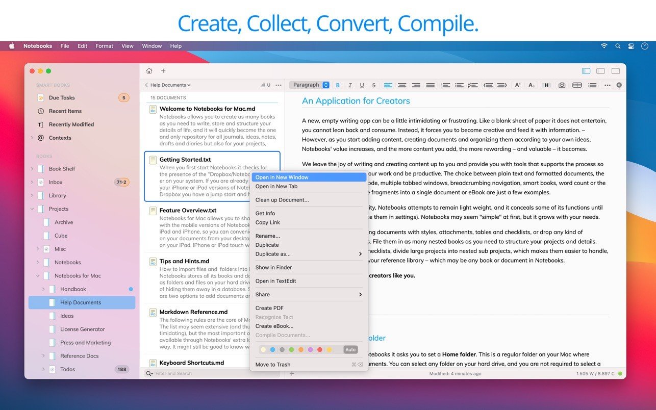 Notebooks screenshot 2